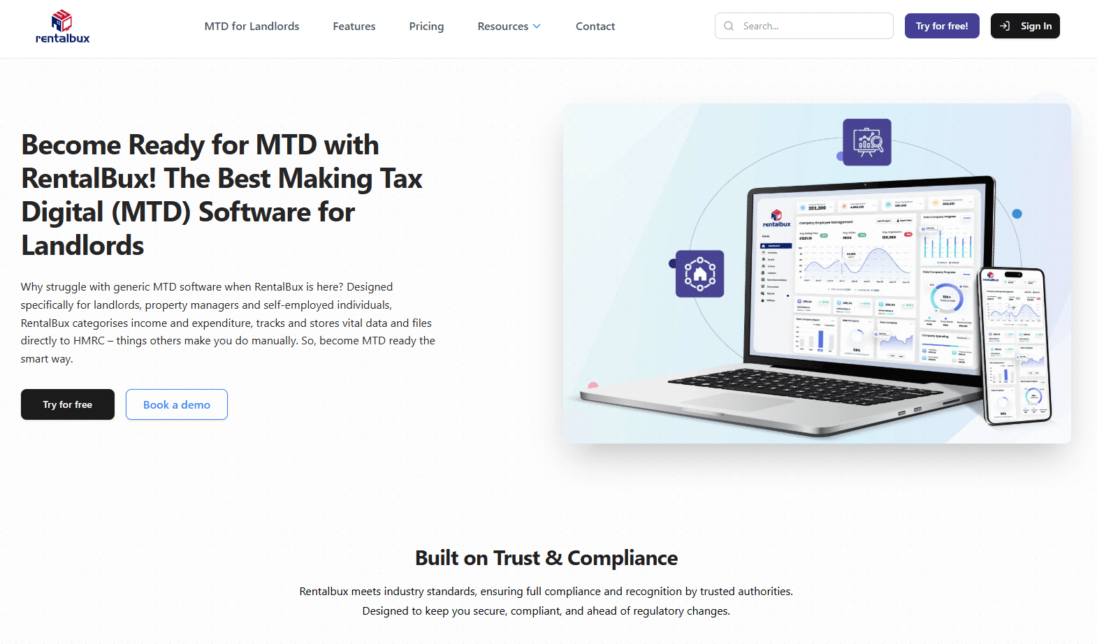 RentalBux best hmrc recognised mtd software for accountants