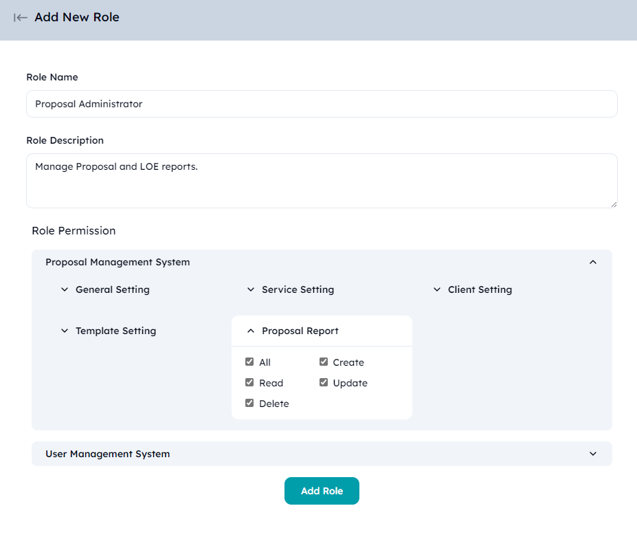 Custom Role Creation