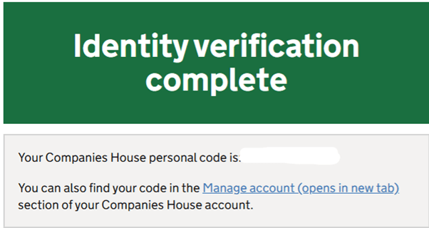 Identity Verification Complete