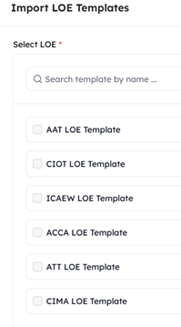 Import LOE Templates