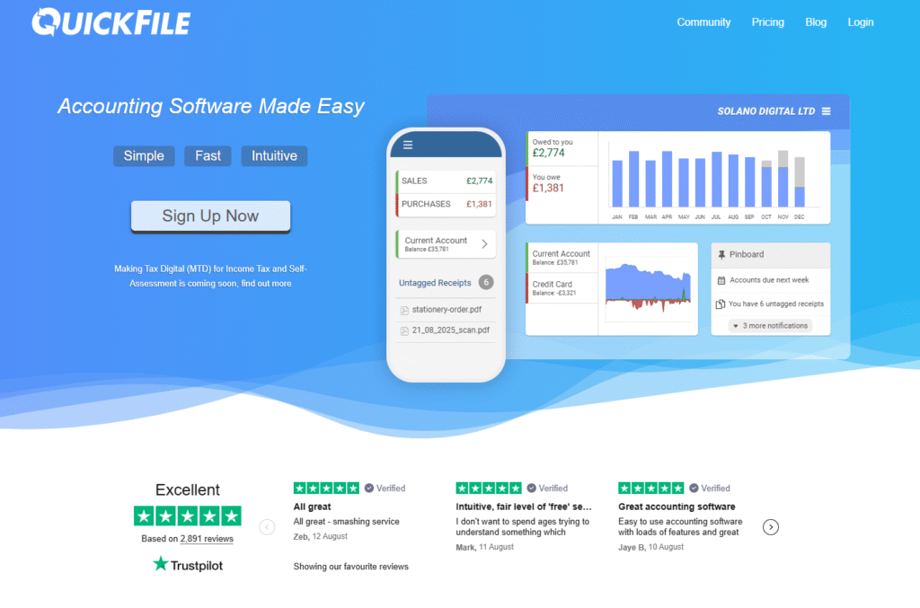 QuickFile Accounting Software- Best Free HMRC Approved MTD Software For Accountants And Tax Agents