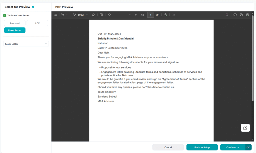 Send Engagment Letter- Automate Engagment Letter With FigsFlow