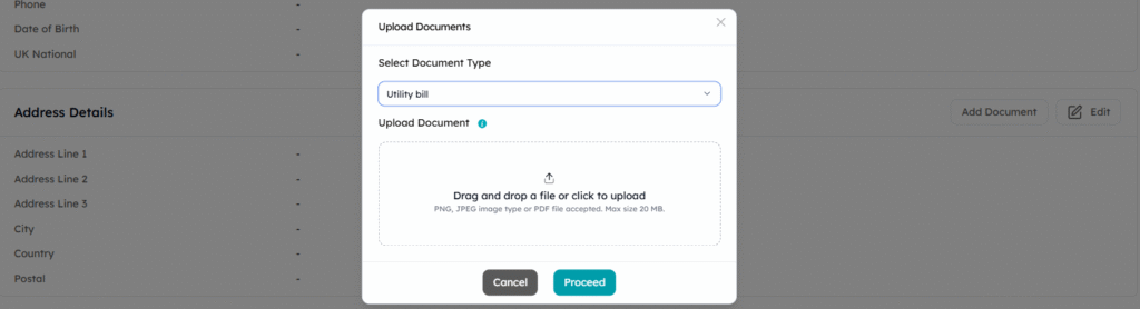 How FigsFlow Simplifies Proof of Address Collection Verification Client POA overview 1