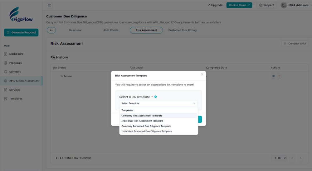 Complete the Risk Assessment