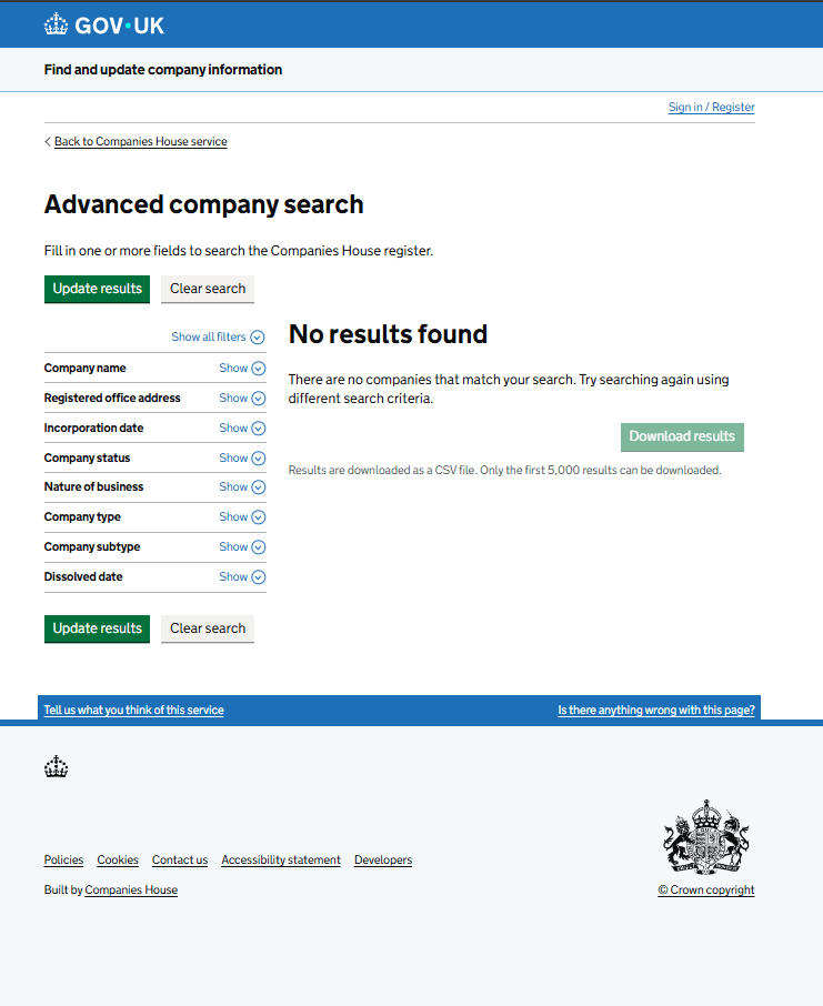 How Companies House Advanced Search Works (Live Example)