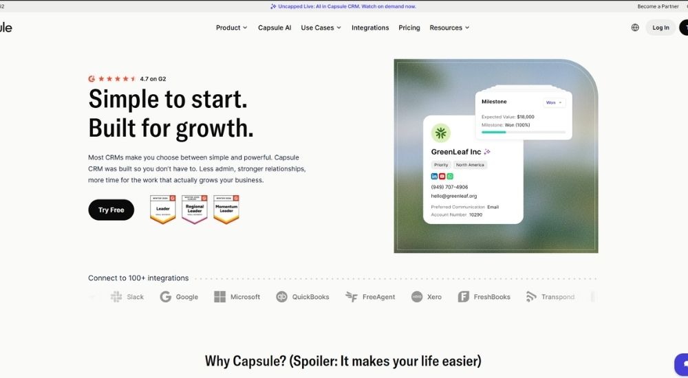 Capsule CRM- CRM Made Easy (CRM Software for Accountants)