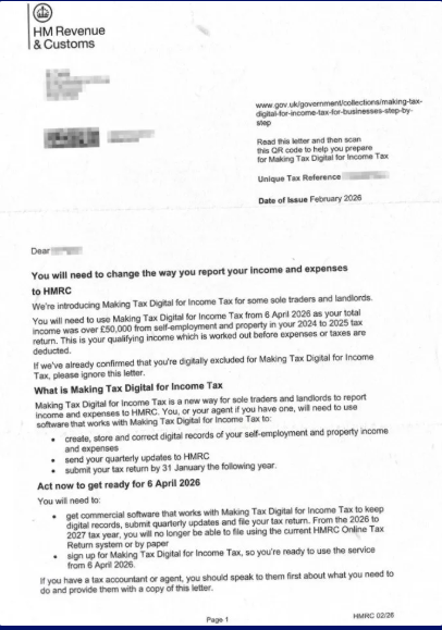 MTD Letter Sample HMRC Is Sending Clients
