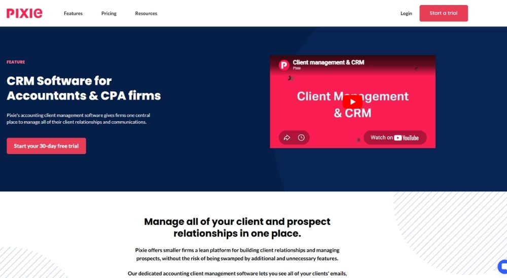 Pixie CRM Software for Accountants CPA Firms
