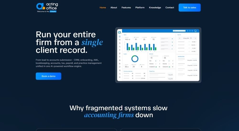 Acting Office Best Job Management Software for Accountants