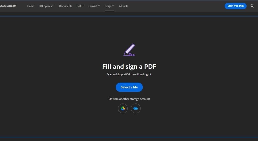 Step 02 - Upload Your PDF - How to Add Electronic Signature in PDF