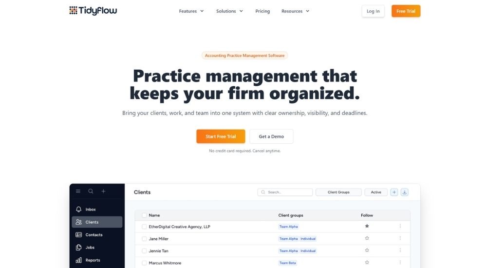 Tidy Flow Best Job Management Software for Accountants