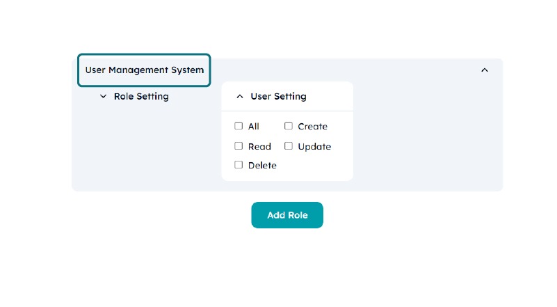 Role Based User Management