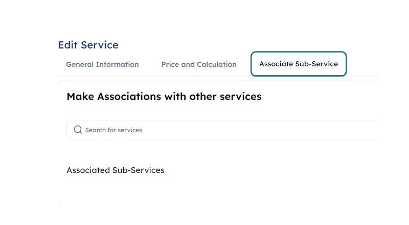 Sub-Service Association