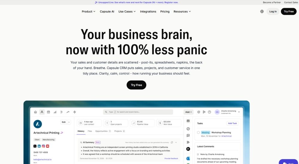 Capsule CRM- 12 Best CRM for CPA Firms in the USA (2026 Software Guide)