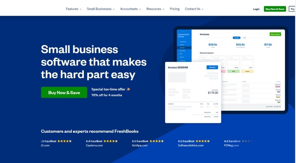 FreshBooks Best Accounting Automation Software for Accountants