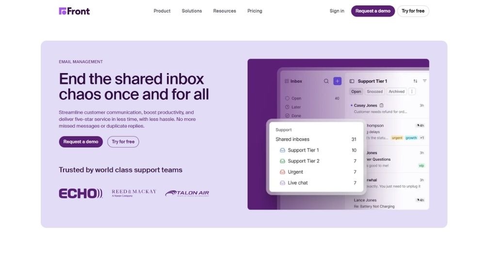 Front Cheapest Email Management for Accountants