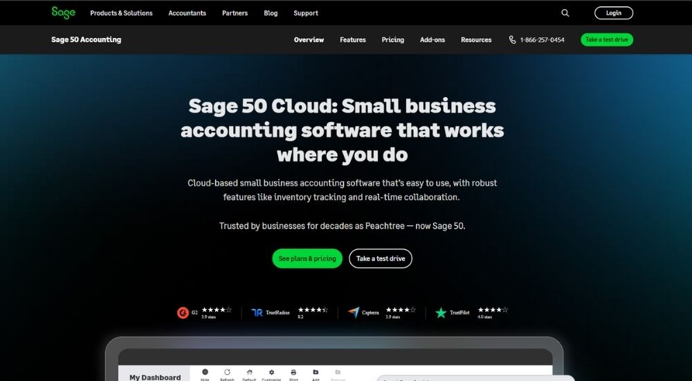Sage 50 Cloud - Best Accounting Automation Software for Freelance Accountants US