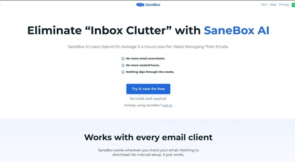 SaneBox- Top Client Email Management for Accountants