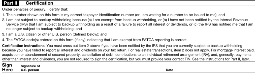 IRS W 9 Form How to Fill It Correctly Part II Certification