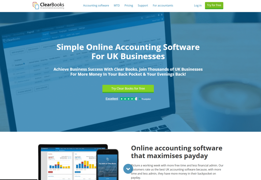 Clear Books Free- Best Free HMRC Approved Software For Accountants and Tax Agents