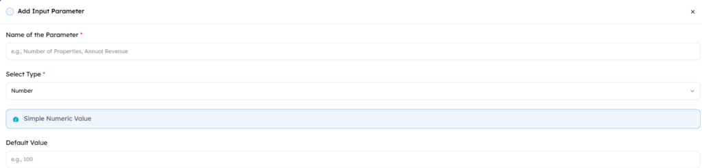 Step 3- Add Your Input Parameters