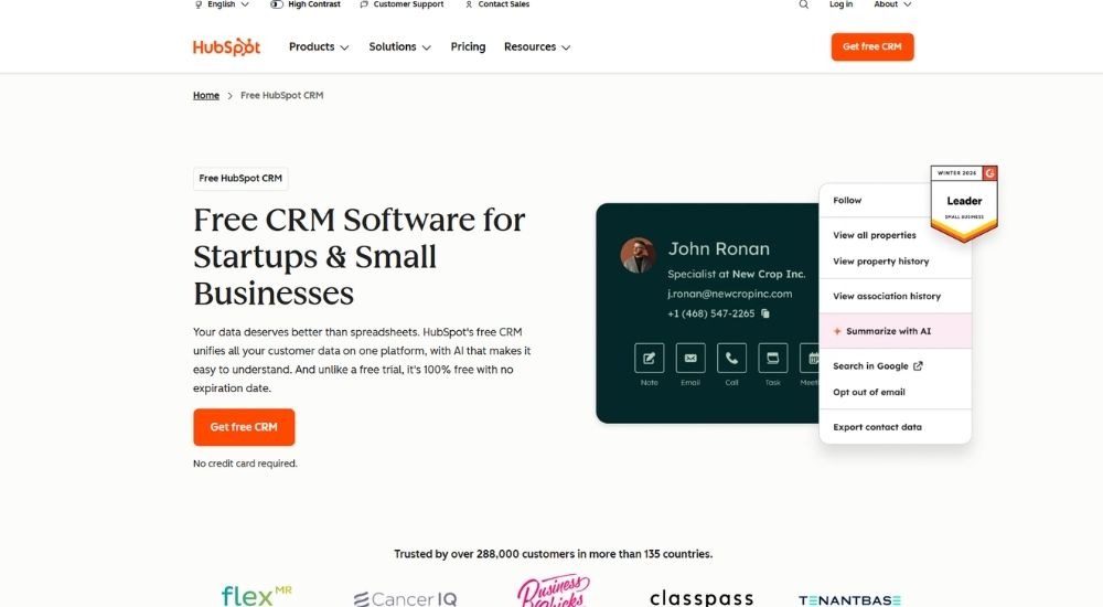 HubSpot CRM - Best CRM Software for Accounting Firms
