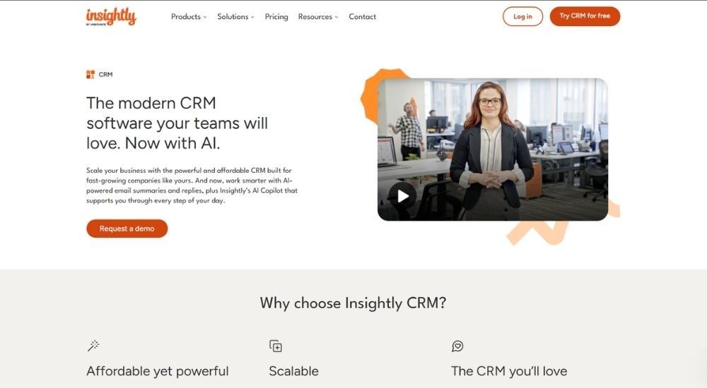 Insightly CRM - Top CRM software for accounting firms