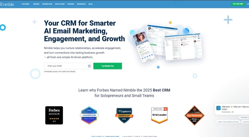 Nimble CRM Smart AI Powered CRM software for accounting firms