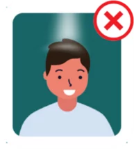 Avoid Bright Lights from Above or Behind You